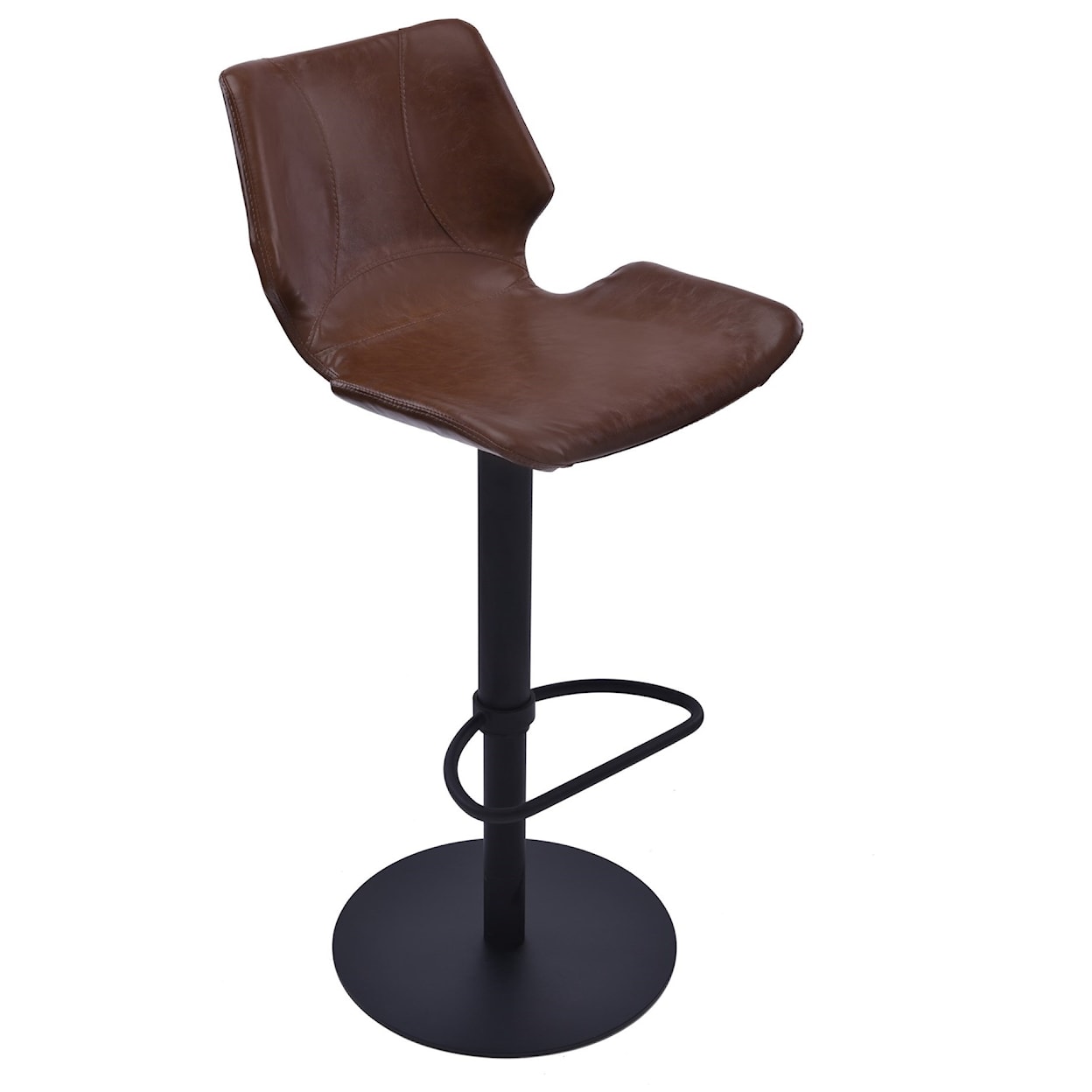 Armen Living Zuma Adjustable Swivel Metal Barstool