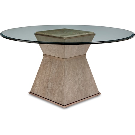Hancock Dining Table w/ 54" Round Glass Top