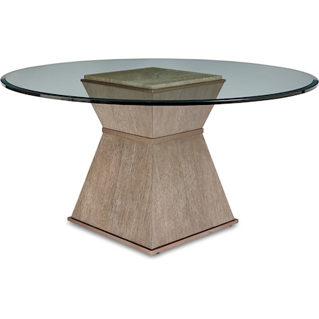 Hancock Dining Table w/ 60" Round Glass Top