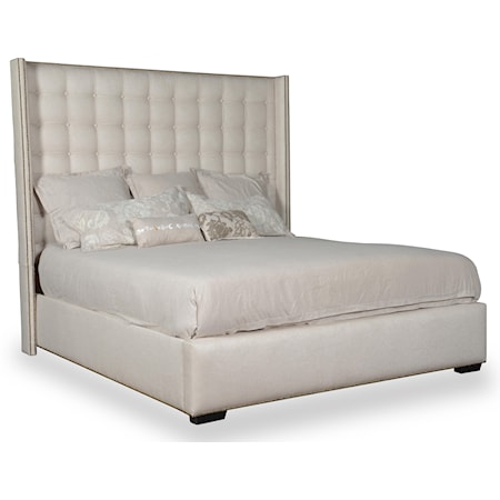 King Upholstered Shelter Bed