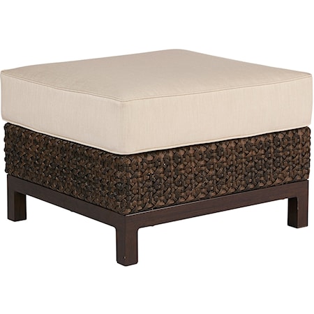 Brentwood Wicker Upholstered Stool/Ottoman