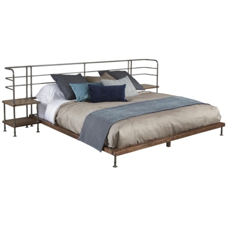 Queen Factory Platform Bed w/ 2 Nightstands