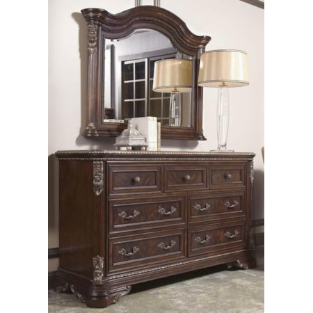 Dresser & Landscape Mirror