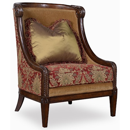 Carved Wood Accent Chair