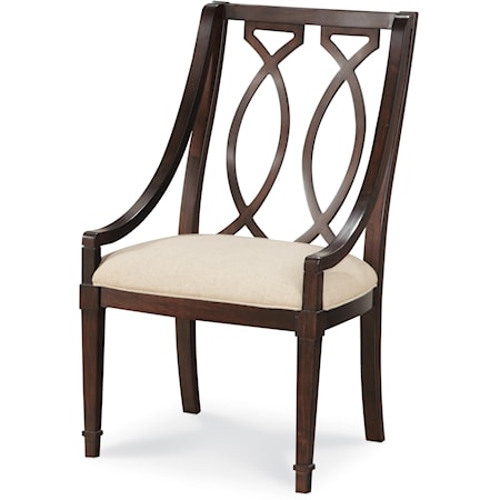 Wood Back Arm Chair