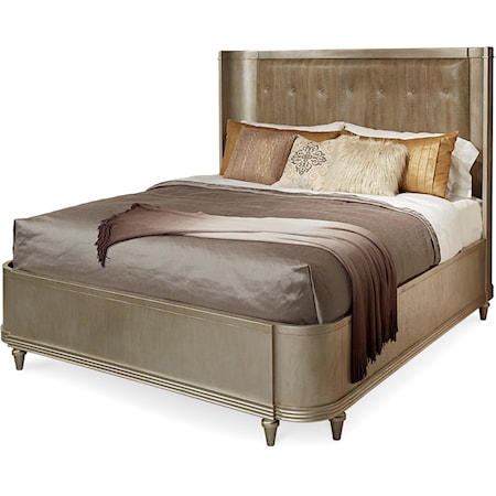 Queen Lloyd Upholstered Shelter Bed