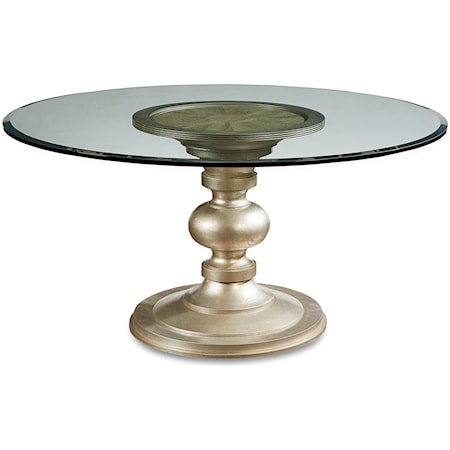 Wallen Round Dining Table w/ 54" Glass Top