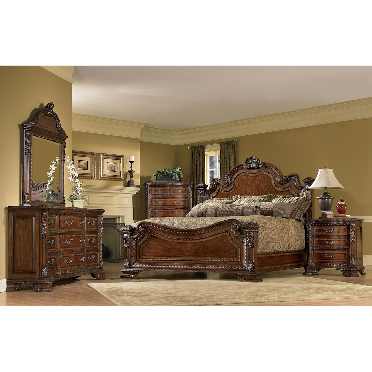 A.R.T. Furniture Inc Old World Queen Bedroom Group