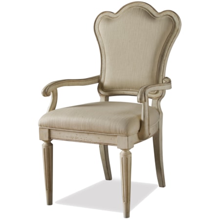 Upholstered Back Arm Chair