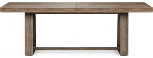 TRANSITIONAL TRESTLE DINING TABLE WITH REMOVABLE LEAF