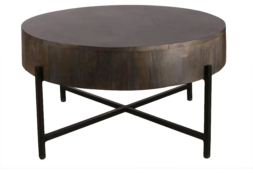 Azha Round Coffee Table by Jajuca at Bennett's Furniture and Mattresses
