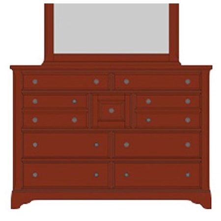 Villa Triple Dresser - 9 Drawers