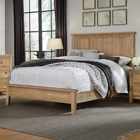 Queen Panel Bed with Low Profile Footboard