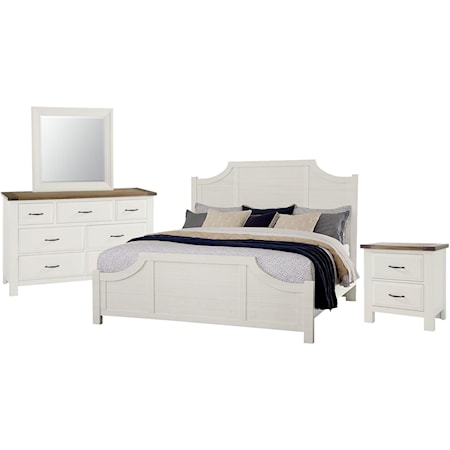 Queen Bed, Dresser, Mirror, Nightstand