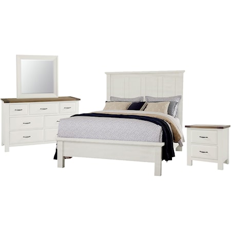 Queen Bed, Dresser, Mirror, Nightstand