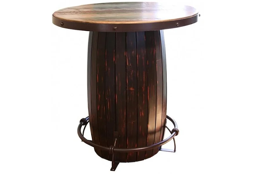 967 Bistro Barrel Bar Table by International Furniture Direct at VanDrie Home Furnishings