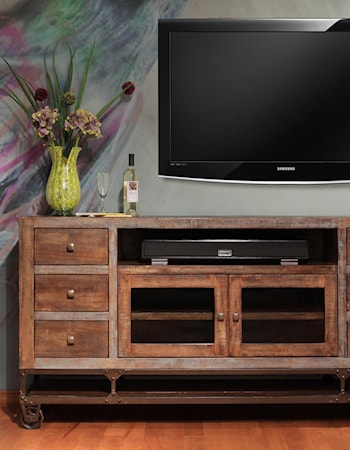 76" Solid Wood TV Stand