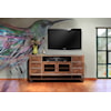 IFD International Furniture Direct Urban Gold 76" Solid Wood TV Stand