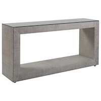 Contemporary Console Table with Glass Top