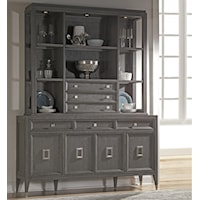 Transitional Buffet and Hutch Set