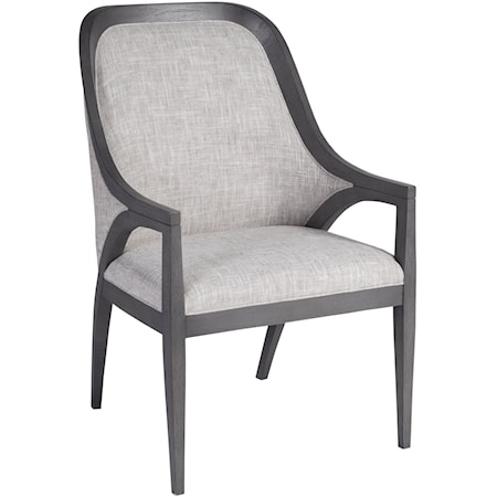 Upholstered Arm Chair With Shape
