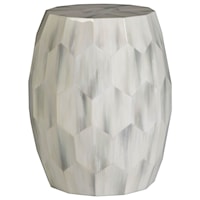 Contemporary Faceted Faux Horn Drum Table