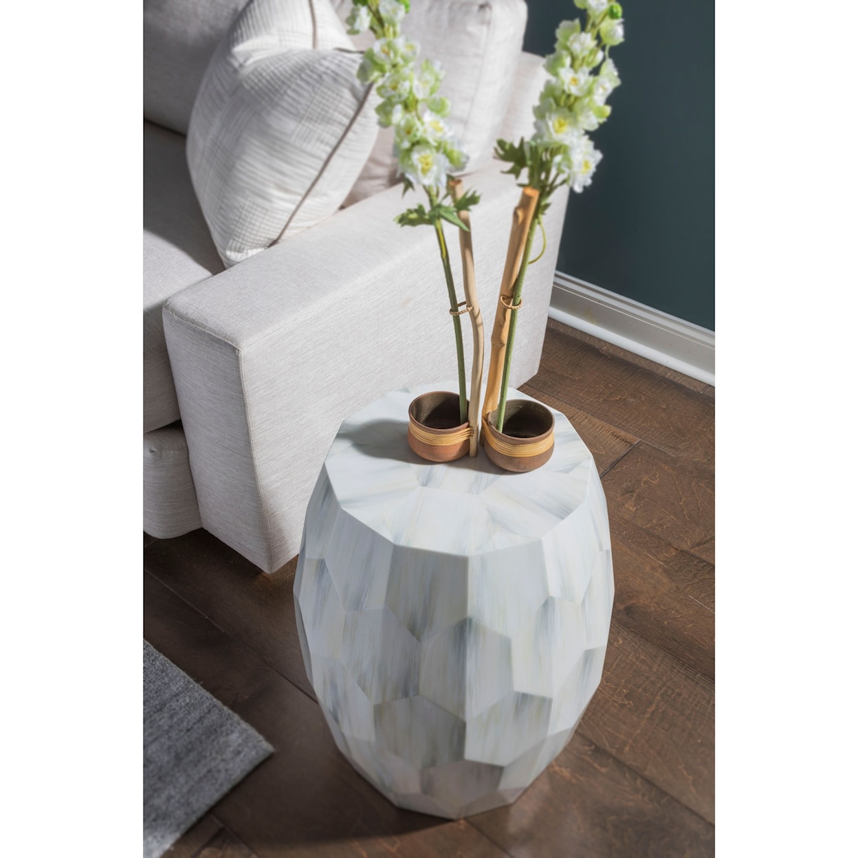 Artistica Bello Faceted Drum Table