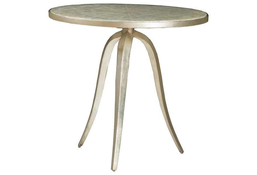Capiz Round End Table by Artistica at Baer's Furniture