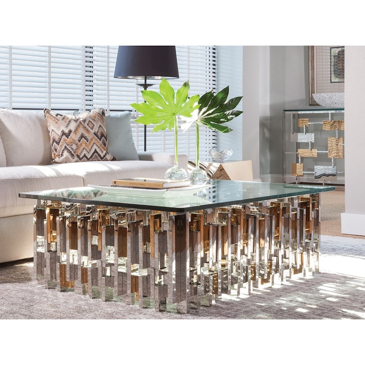 Artistica Cityscape Rectangular Cocktail Table