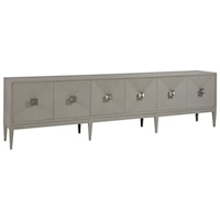 Contemporary Extra Long 108" TV Console with Hidden Drawers and Media Component Storage