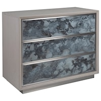 Contemporary 3-Drawer Hall Chest with Decorative Drawer Fronts