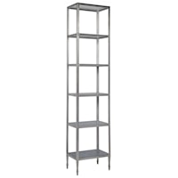 Contemporary Etagere with with Eglomise Glass Shelves