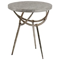 Contemporary Round Spot Table with Capiz Shell Top