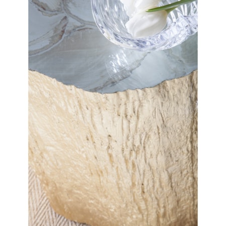 Trunk Segment Accent Table