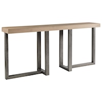 Modern Rustic 72 Inch Wood and Metal Console Table