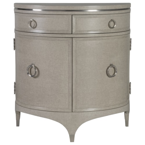 Contemporary 2-Door Demilune Accent Chest