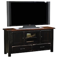 Customizable 60" Solid Wood TV Stand with 2 Drawers