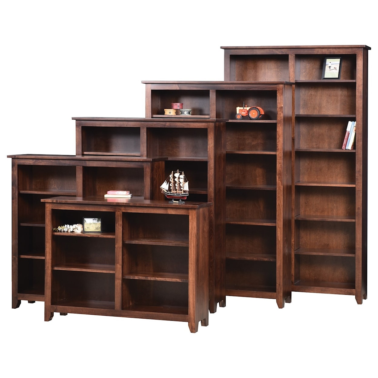 Ashery Oak Modern Mission Customizable  Bookcase - Choose Your Size