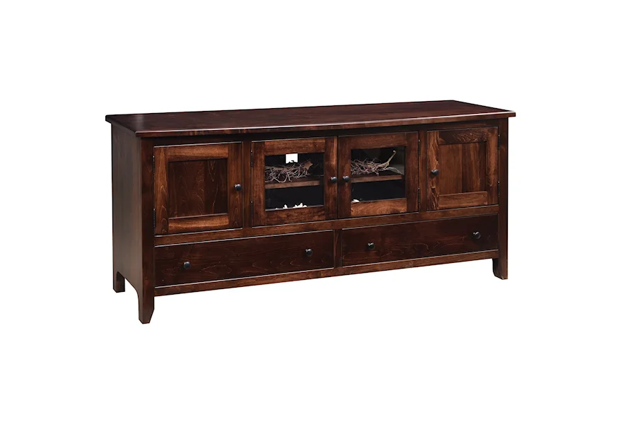 Shaker 70" Customizable TV Stand by Ashery Oak at Saugerties Furniture Mart
