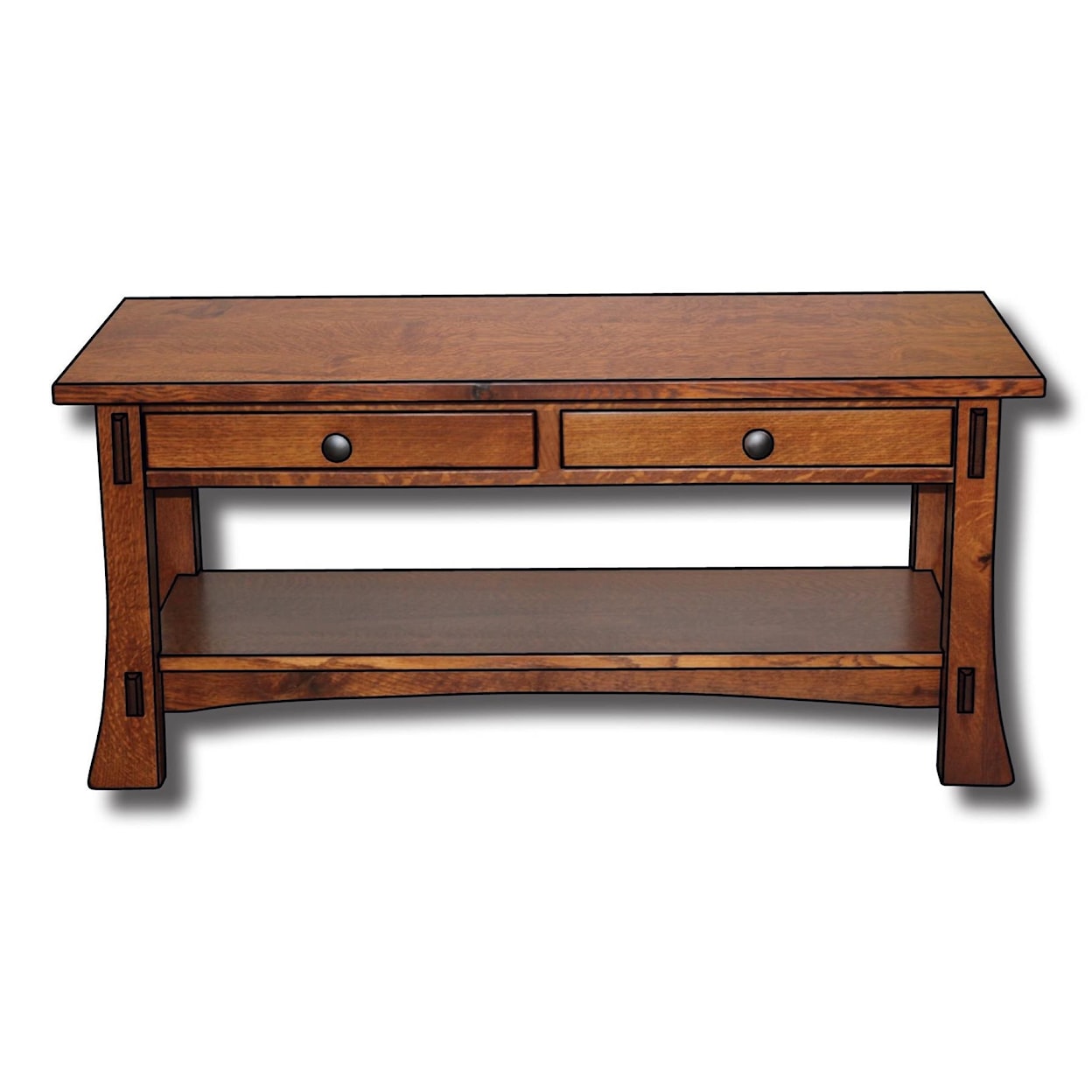 Ashery Woodworking Dutch Style Customizable Solid Wood Coffee Table