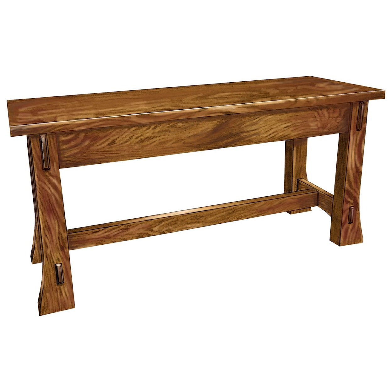 Ashery Woodworking Dutch Style Customizable Solid Wood Bench