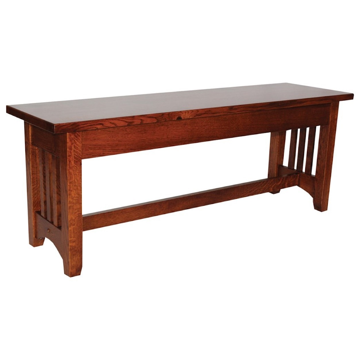 Ashery Woodworking Prairie Mission Customizable Solid Wood Bench