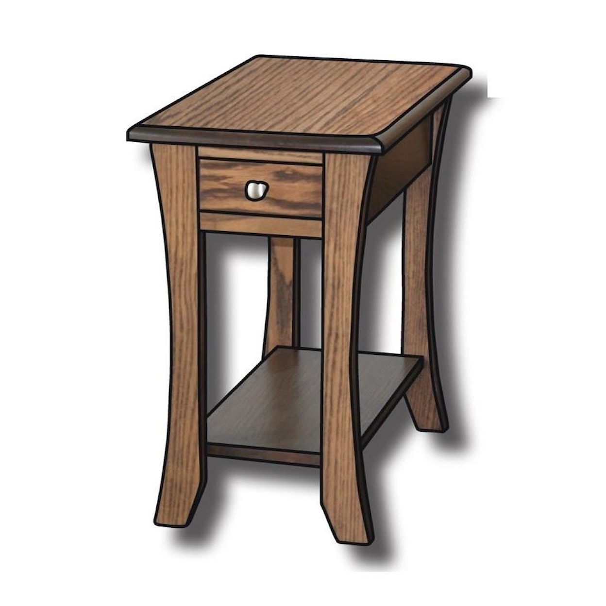 Ashery Woodworking Roseberry Customizable Solid Wood 14" End Table