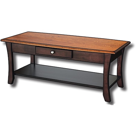 Customizable Solid Wood 48" Coffee Table