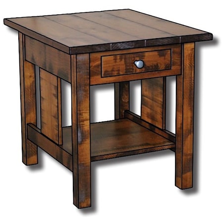 Customizable Solid Wood 22" End Table
