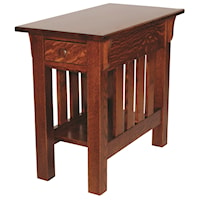 Customizable Solid Wood Rectangular End Table 