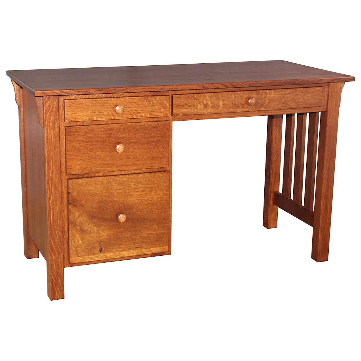 Ashery Woodworking Wide Slat Mission Student Desk