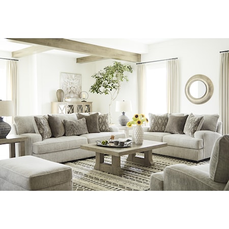Parchment Sofa, Loveseat and Chair Set