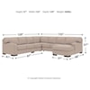 Ashley Furniture Ashlor Nuvella 5-Piece Sectional w/ Chaise