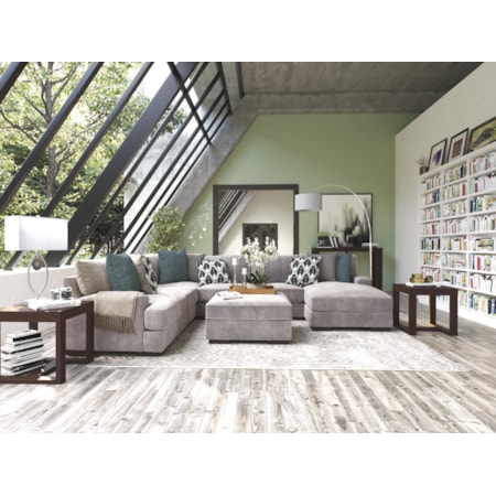 4 Piece Sectional with Ottoman
